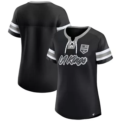 NHL Fanatics Los Angeles Kings Iconic Athena Lace-Up T-Shirt