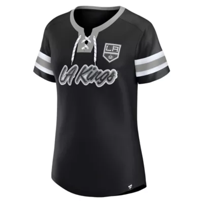 NHL Fanatics Los Angeles Kings Iconic Athena Lace-Up T-Shirt