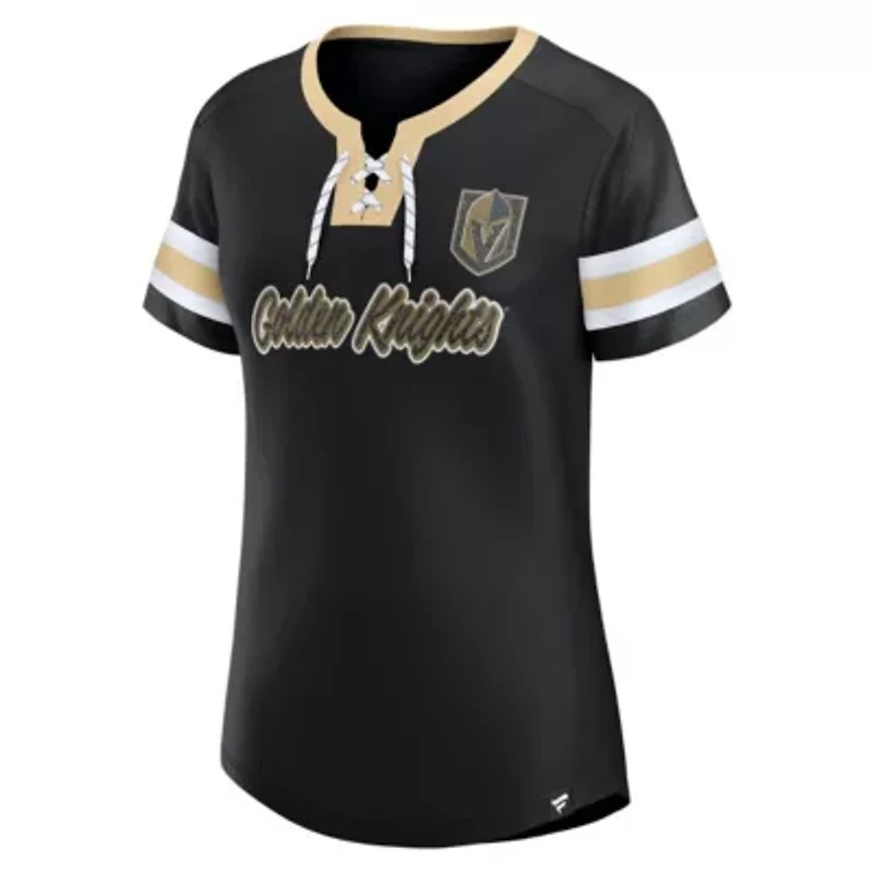 NHL Fanatics Vegas Golden Knights Iconic Athena Lace-Up T-Shirt