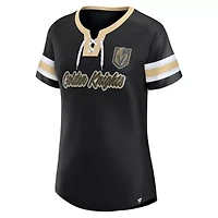 NHL Fanatics Vegas Golden Knights Iconic Athena Lace-Up T-Shirt
