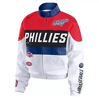 MLB Red/White Philadelphia Phillies Racing Full-Zip Jacket