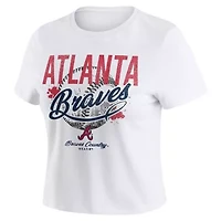 MLB Atlanta Braves Distressed Cropped Baby T-Shirt