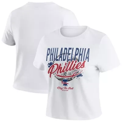MLB Philadelphia Phillies Distressed Cropped Baby T-Shirt