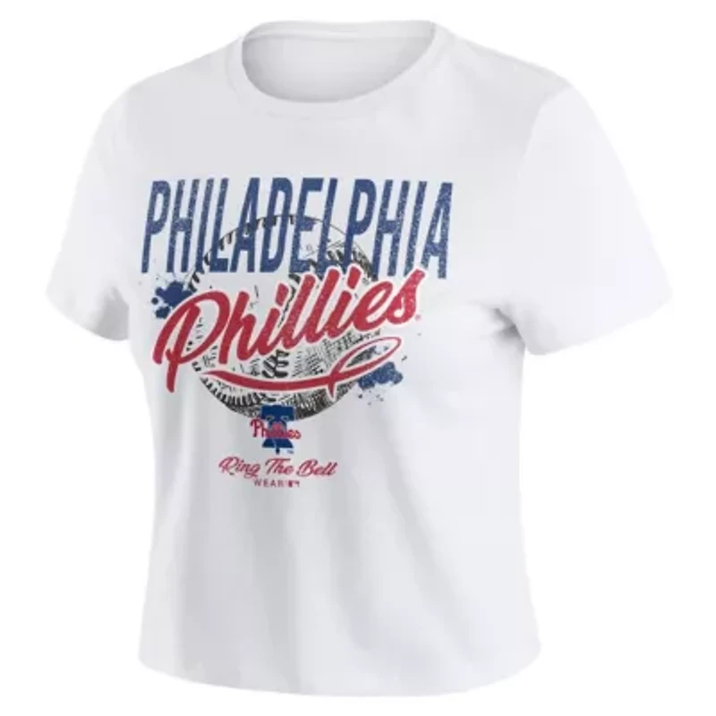 MLB Philadelphia Phillies Distressed Cropped Baby T-Shirt