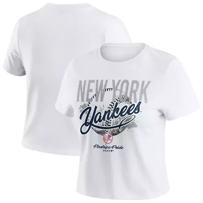 MLB New York Yankees Distressed Cropped Baby T-Shirt