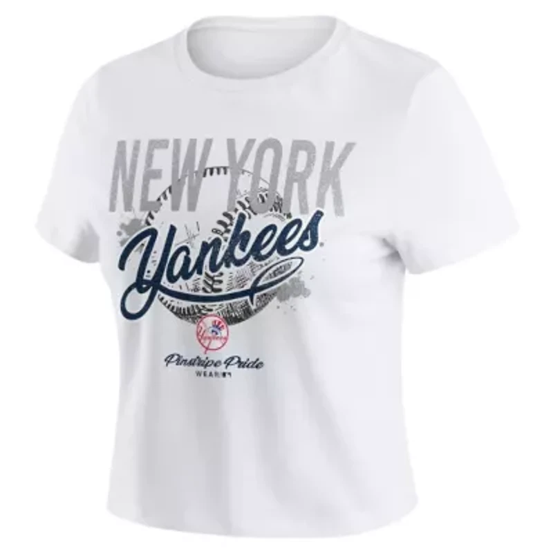 MLB New York Yankees Distressed Cropped Baby T-Shirt
