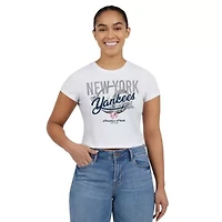 MLB New York Yankees Distressed Cropped Baby T-Shirt