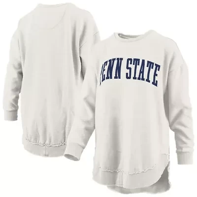 NCAA Penn State Nittany Lions Melange Poncho Vintage Fleece Long Sleeve Pullover Sweatshirt