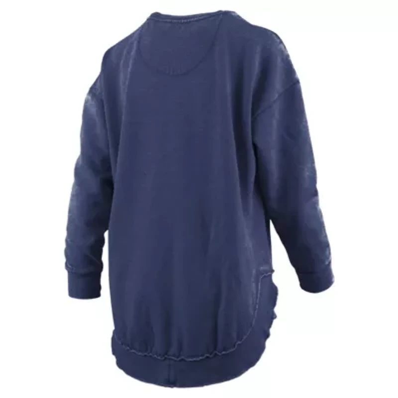 NCAA Penn State Nittany Lions Melange Poncho Vintage Fleece Long Sleeve Pullover Sweatshirt