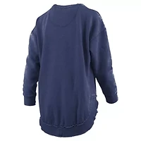 NCAA Penn State Nittany Lions Melange Poncho Vintage Fleece Long Sleeve Pullover Sweatshirt