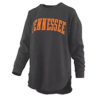 NCAA Tennessee Volunteers Melange Poncho Vintage Fleece Long Sleeve Pullover Sweatshirt