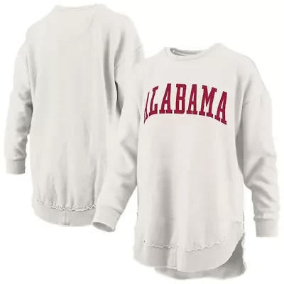 Alabama Crimson Tide NCAA Melange Poncho Vintage Fleece Long Sleeve Pullover Sweatshirt