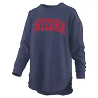 NCAA Arizona Wildcats Melange Poncho Vintage Fleece Long Sleeve Pullover Sweatshirt