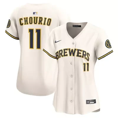 MLB Nike Jackson Chourio Milwaukee Brewers Home Limited Player Jersey