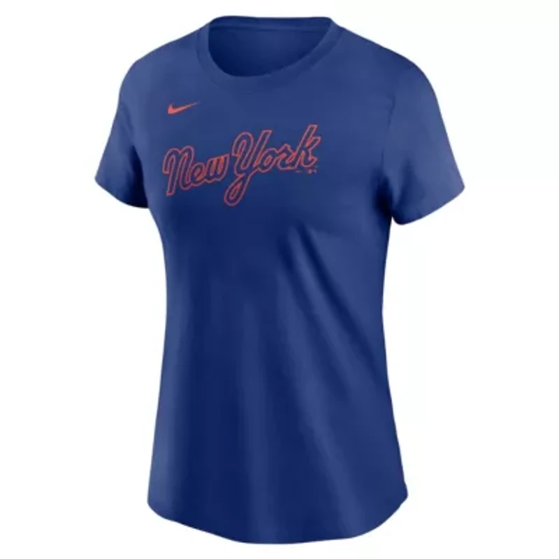 MLB Nike Francisco Lindor New York Mets Cooperstown Collection Fuse Name & Number T-Shirt