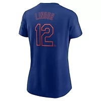 MLB Nike Francisco Lindor New York Mets Cooperstown Collection Fuse Name & Number T-Shirt