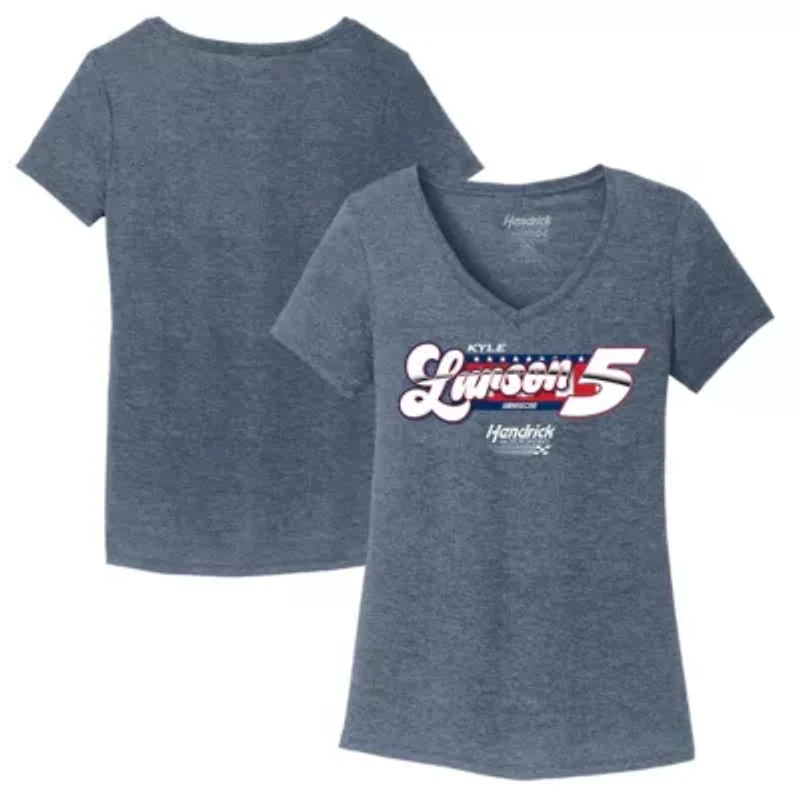 NASCAR Kyle Larson Tri-Blend V-Neck T-Shirt