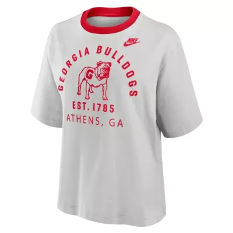 NCAA Nike Georgia Bulldogs Legacy Arch Script Boxy T-Shirt