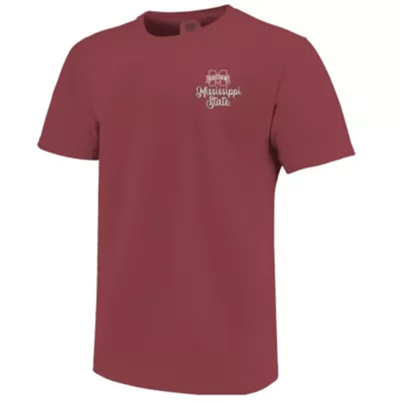 NCAA Mississippi State Bulldogs Campus Scene Drawing Script T-Shirt