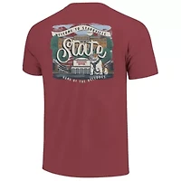 NCAA Mississippi State Bulldogs Campus Scene Drawing Script T-Shirt