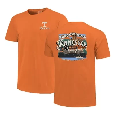 NCAA Tennessee Volunteers Campus Scene Drawing Script T-Shirt