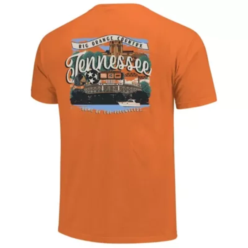 NCAA Tennessee Volunteers Campus Scene Drawing Script T-Shirt