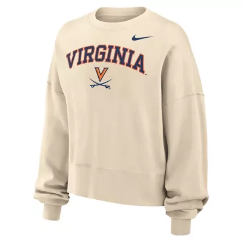 NCAA Nike Virginia Cavaliers Phoenix Fleece Oversized Cropped Sweatshirt