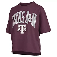 NCAA Texas A&M Aggies Nelson Arch Over Logo Waist Length Oversized Slub T-Shirt