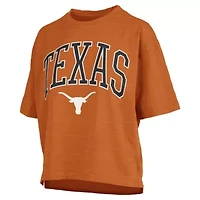 NCAA Texas Longhorns Nelson Arch Over Logo Waist Length Oversized Slub T-Shirt