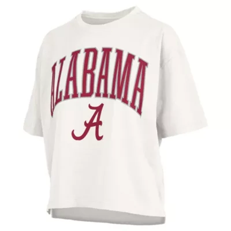 Alabama Crimson Tide NCAA Nelson Arch Over Logo Waist Length Oversized Slub T-Shirt