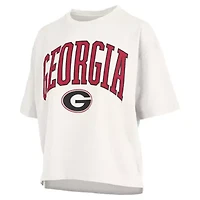 NCAA Georgia Bulldogs Nelson Arch Over Logo Waist Length Oversized Slub T-Shirt