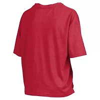 NCAA Ohio State Buckeyes Nelson Arch Over Logo Waist Length Oversized Slub T-Shirt
