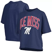 NCAA Ole Miss Rebels Nelson Arch Over Logo Waist Length Oversized Slub T-Shirt