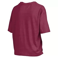 NCAA South Carolina Gamecocks Nelson Arch Over Logo Waist Length Oversized Slub T-Shirt