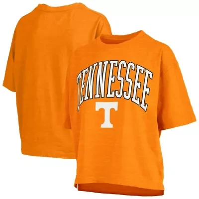 NCAA Tennessee Volunteers Nelson Arch Over Logo Waist Length Oversized Slub T-Shirt