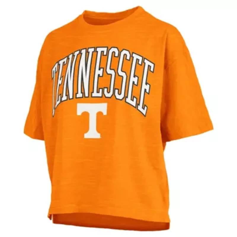 NCAA Tennessee Volunteers Nelson Arch Over Logo Waist Length Oversized Slub T-Shirt