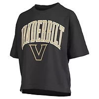 NCAA Vanderbilt Commodores Nelson Arch Over Logo Waist Length Oversized Slub T-Shirt