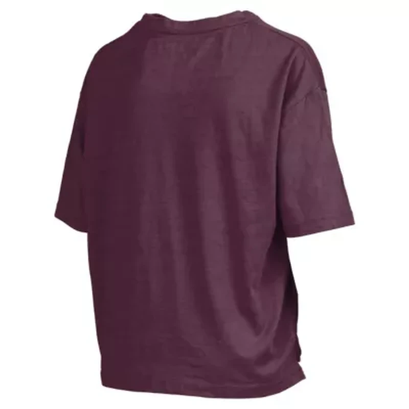 NCAA Virginia Tech Hokies Nelson Arch Over Logo Waist Length Oversized Slub T-Shirt
