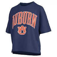 NCAA Auburn Tigers Nelson Arch Over Logo Waist Length Oversized Slub T-Shirt