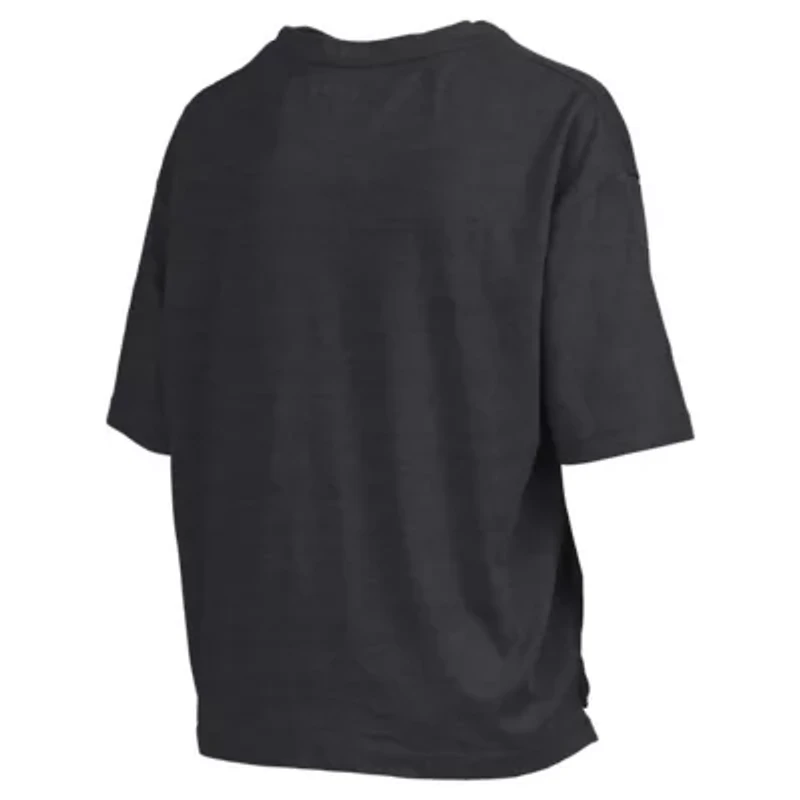 NCAA Iowa Hawkeyes Nelson Arch Over Logo Waist Length Oversized Slub T-Shirt