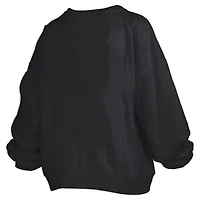 NCAA Ohio State Buckeyes Janise Arch Over Logo Waist Length Oversized Pullover Sweatshirt