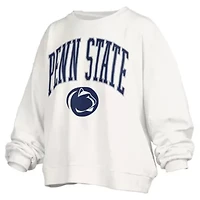 NCAA Penn State Nittany Lions Janise Arch Over Logo Waist Length Oversized Pullover Sweatshirt