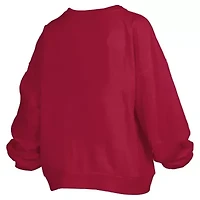 Alabama Crimson Tide NCAA Janise Arch Over Logo Waist Length Oversized Pullover Sweatshirt