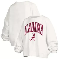 Alabama Crimson Tide NCAA Janise Arch Over Logo Waist Length Oversized Pullover Sweatshirt