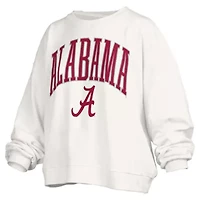 Alabama Crimson Tide NCAA Janise Arch Over Logo Waist Length Oversized Pullover Sweatshirt