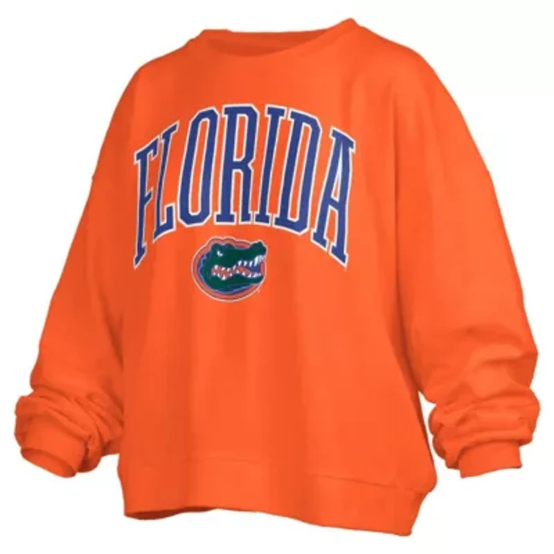 NCAA Florida Gators Janise Arch Over Logo Waist Length Oversized Pullover Sweatshirt