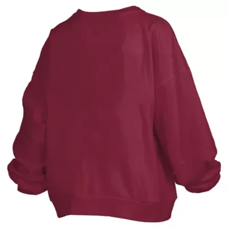 NCAA Florida State Seminoles Janise Arch Over Logo Waist Length Oversized Pullover Sweatshirt