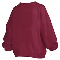 NCAA Florida State Seminoles Janise Arch Over Logo Waist Length Oversized Pullover Sweatshirt
