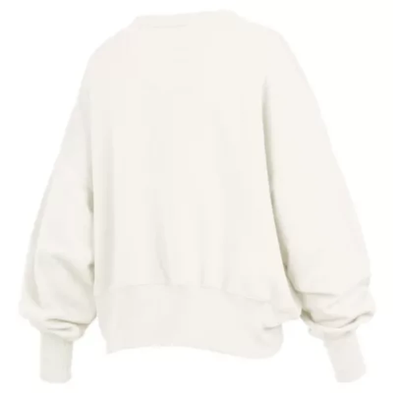 Navy Midshipmen NCAA Oversized Chelsea Waist Length Pullover Sweatshirt