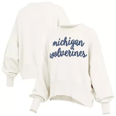 NCAA Michigan Wolverines Oversized Chelsea Waist Length Pullover Sweatshirt